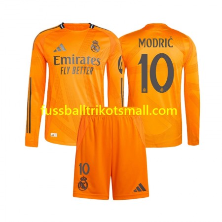 Fußballtrikots Real Madrid Luka Modrić 10 Kinder 2024-2025 Langarm Auswärts-trikot kaufen